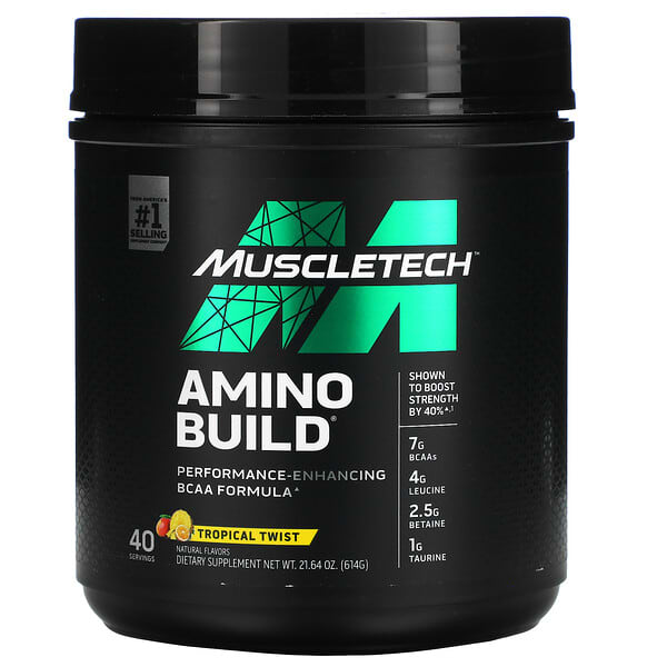 MuscleTech, Amino Build, Toque tropical, 614 g (21,64 oz)