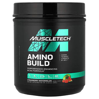 MuscleTech, Amino Build, căpșuni pepene verde, 20,92 oz (593 g)