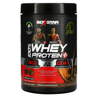 Six Star, Elite Series, 100% Whey Protein Plus, Triple Chocolate, 2 lbs ( 907 g)
