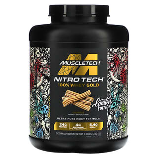 MuscleTech, Nitro Tech, 100% Whey Gold, edizione limitata, Churros, 2,32 kg