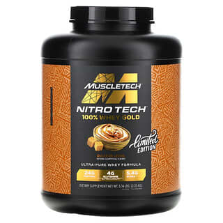 MuscleTech, Nitro Tech, 100 % Whey Gold, Édition limitée, Dulce de leche, 2,33 kg