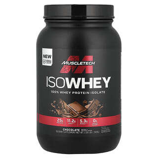 MuscleTech, IsoWhey, 100% изолят сывороточного протеина, со вкусом шоколада, 907 г (2 фунта)