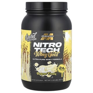 MuscleTech, Nitro Tech® Whey Gold，香蕉奶油味，2 磅（907 克）