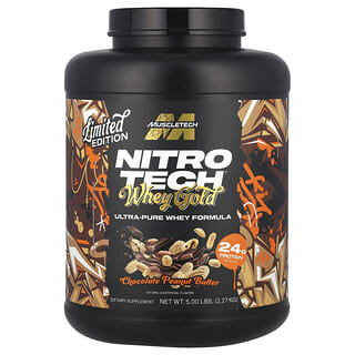 MuscleTech, Nitro Tech® Whey Gold，巧克力花生酱味，5 磅（2.27 千克）