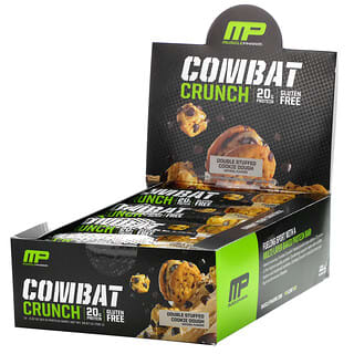 MusclePharm, Combat Crunch, Double Stuffed Cookie Dough, 12 Bars, 2.22 oz (63 g) Each