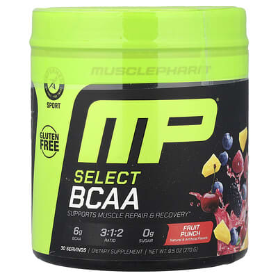 MusclePharm, Essentials, BCAAs, Juice Flavor, 0.57 lb (258 g)