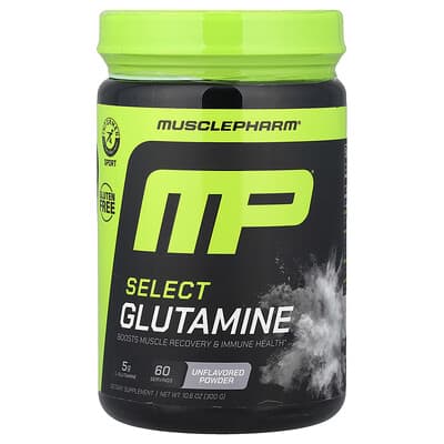 MusclePharm, Select, Glutamine Powder, Unflavored, 10.6 oz (300 g)