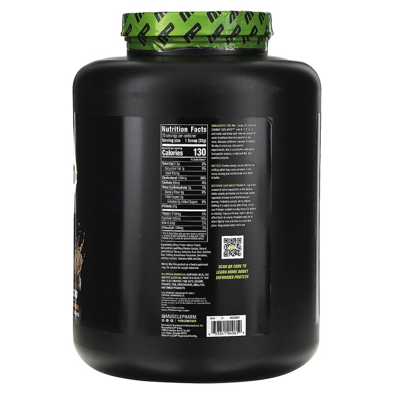 Combat 100% Whey（コンバット100％ホエイ）プロテイン、カプチーノ、2.24kg（5ポンド）