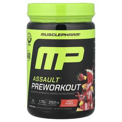 MusclePharm, Attack Power + Strength, Fruit Punch, 12.1 oz (344 g)