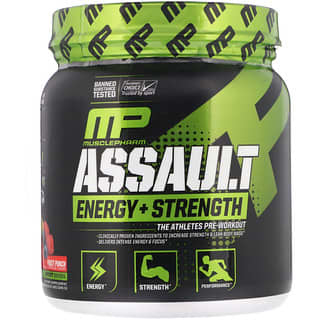 MusclePharm, Assault Energy + Strength, Pre-Workout, Fruit Punch, 0.76 lbs (345 g)