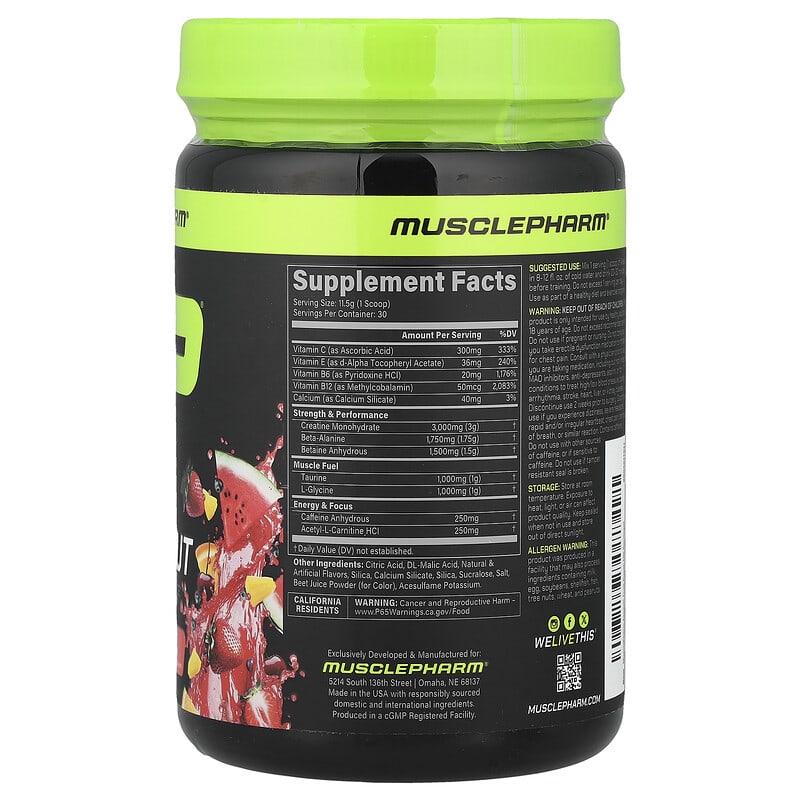 サプリメント MP Amazon.com: MusclePharm Essentials BCAA Powder, Pre & Post Workout