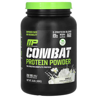 MusclePharm, Combat Protein Powder, 바닐라, 0.9kg(2lbs)