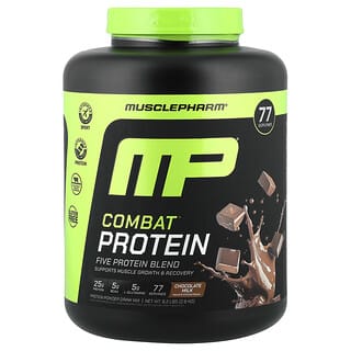 MusclePharm, Combat Protein Powder, Chocolate Milk, 6.2 lb (2,831 g)