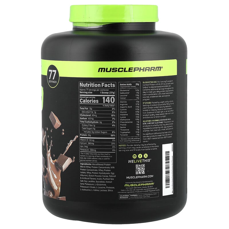 Combat® Protein Powder, Chocolate Milk, 6.2 lbs (2.8 kg)