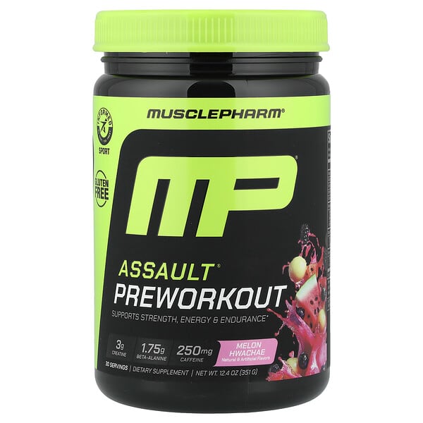 MusclePharm, Assault® Pre-Workout, Melon Hwachae, 12.4 oz (351 g)