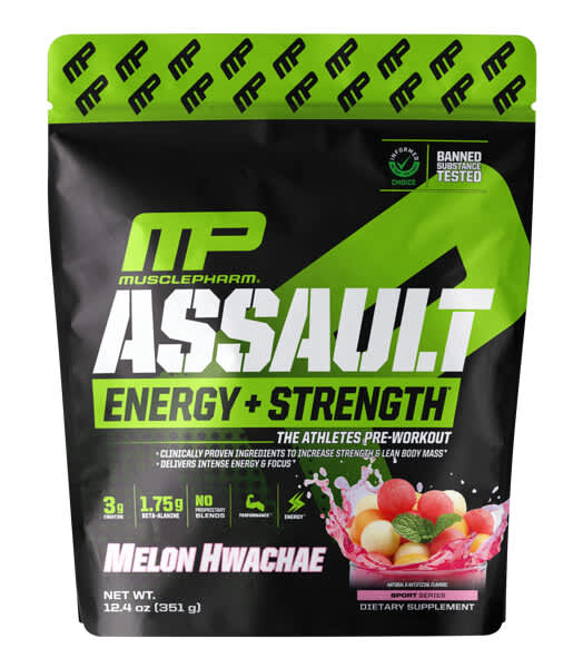 MusclePharm Assault Energy + Strength, Pre-Workout, Melon Hwachae, 12.4 oz (351 g)
