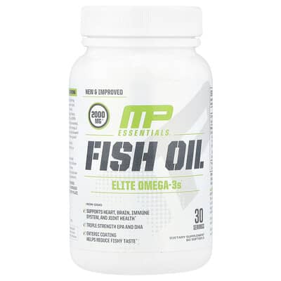 MusclePharm, Essential®, Fish Oil, 2000 mg, 60 Softgels (1000 mg per softgel)