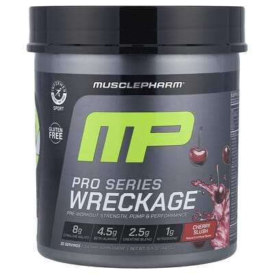 MusclePharm, Pro Series Wreckage™, Pre-Workout Formula, Cherry Puree Flavor, 15.5 oz (440 g)