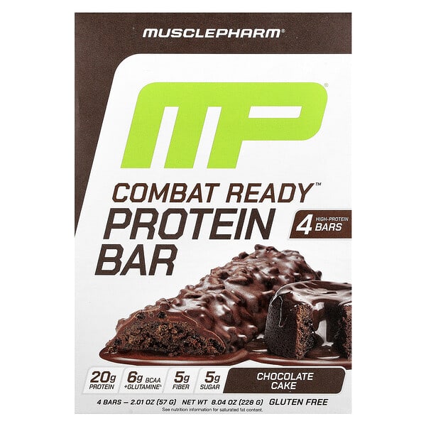 Combat Ready™ Protein Bar, Chocolate Cake, 4 Bars, 2.01 oz (57 g) Each