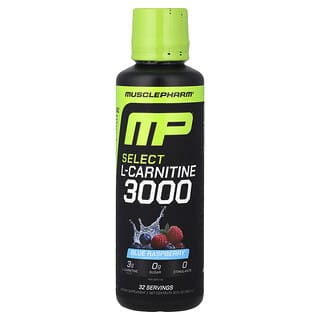 MusclePharm, Select L-Carnitine 3000, Blue Raspberry, 16 fl oz (480 ml)