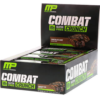 MusclePharm, 混合系列，Combat Crunch，巧克力蛋糕，12條，每條2.22盎司（63克）