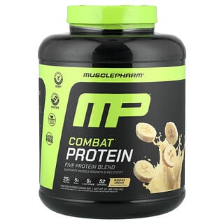 MusclePharm, Combat, протеиновый порошок, со вкусом бананового крема, 1,81 кг (4 фунта)