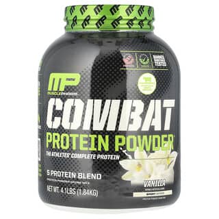 MusclePharm‏, אבקת חלבון Combat Protein, וניל, 1,842 גרם (4.1 ליברות)