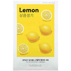 Missha, Airy Fit Beauty Sheet Mask, Lemon, 1 Sheet, 19 g
