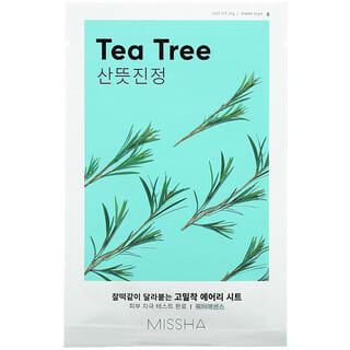Missha, Airy Fit 美容面膜，茶树，1 片，19 克