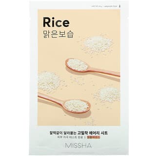 Missha, Airy Fit Beauty Sheet Mask, Rice, 1 Sheet, 0.19 g