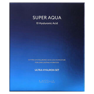Missha, Super Aqua, Set Ultra Hyalron, 4 piezas