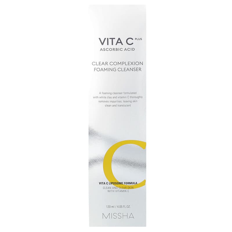 Vita C Plus Ascorbic Acid, Clear Complexion Foaming Cleanser, 4.05