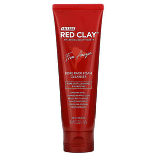 Missha, Amazon Red Clay, Espuma de limpieza para poros, 120 ml (4,05 oz. Líq.)