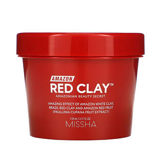 Missha, Amazon Red Clay, очищающая маска с красной амазонской глиной, 110 мл (3,71 жидк. унции))