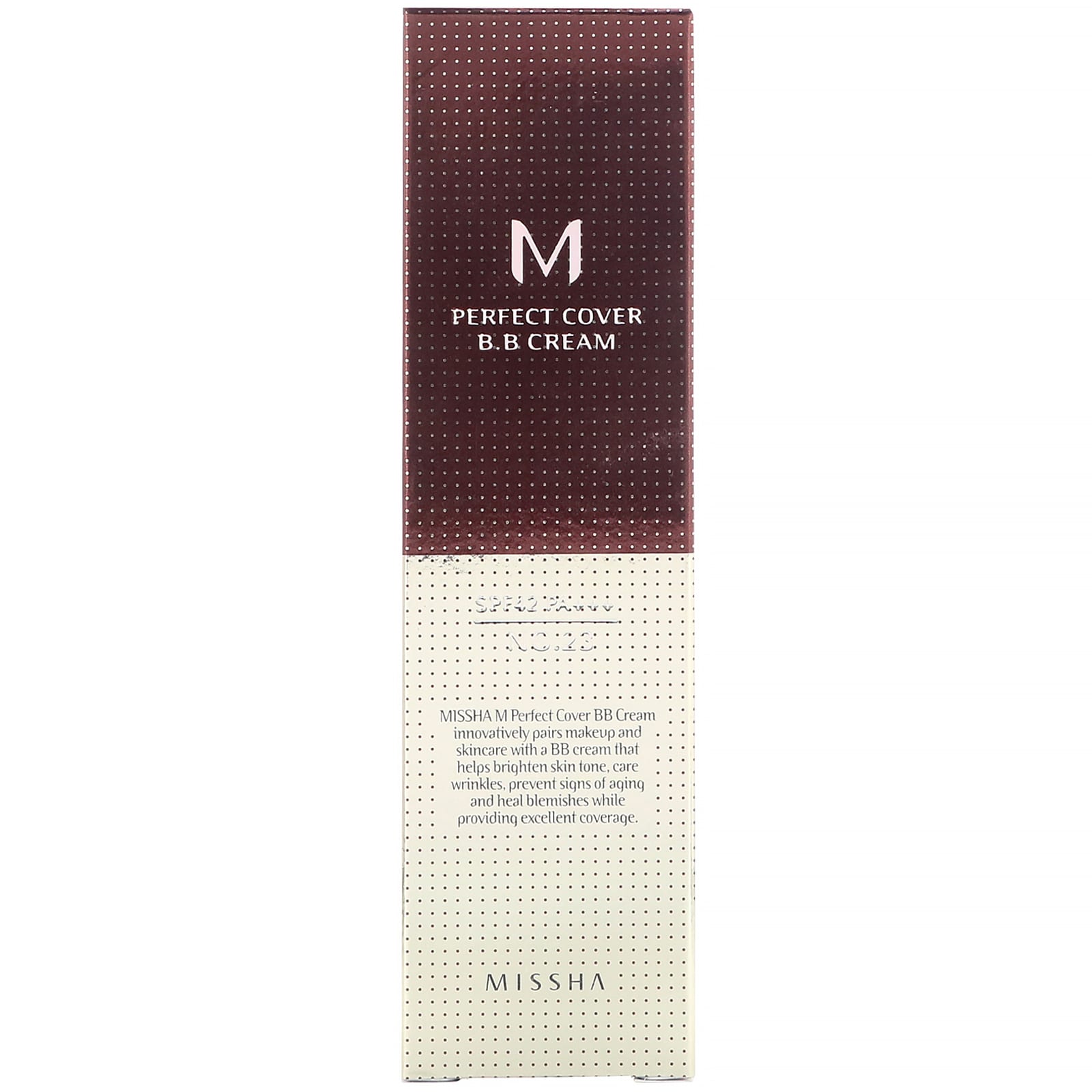 Missha, M Perfect Cover B.B Cream, FPS 42 PA+++, N.º 23 Bege Natural, 50 ml  (1,7 oz)