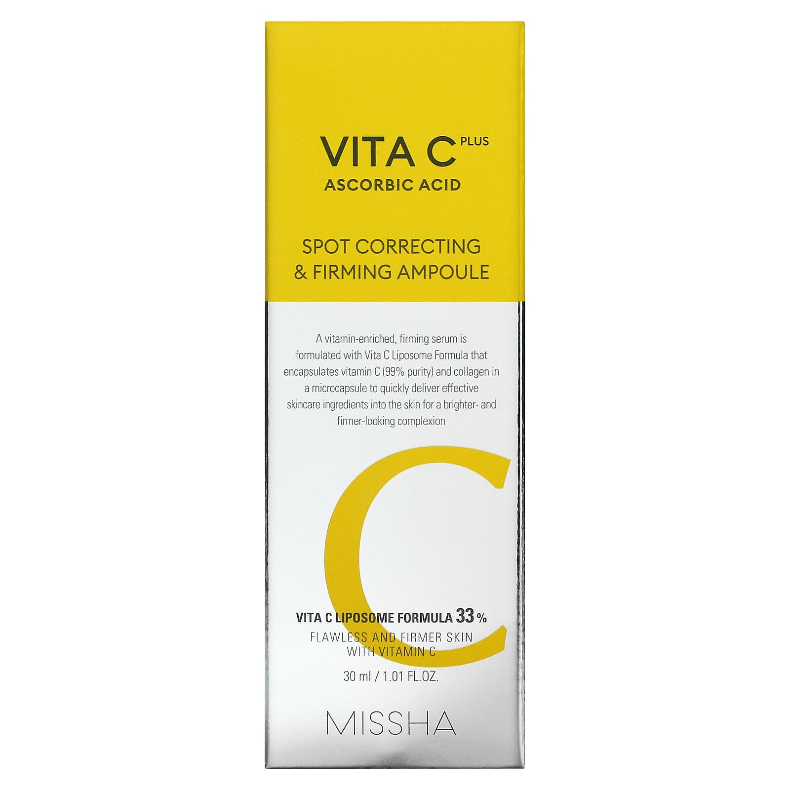 Missha, Vita C Plus Ascorbic Acid, Spot Correcting & Firming Ampoule, 1