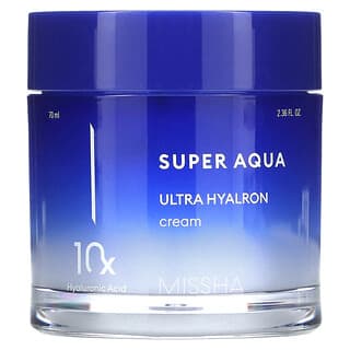 Missha, Super Aqua，Ultra HyaIron 乳霜，2.36 液量盎司（70 毫升）