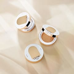 NINE グロウファンデーション 14g 2個セット グロウクッション、No.21 バニラ、14g（0.49オンス）