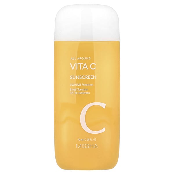 Missha, 올 어라운드 Vita C 자외선 차단제, SPF 50, 70ml(2.36fl oz)