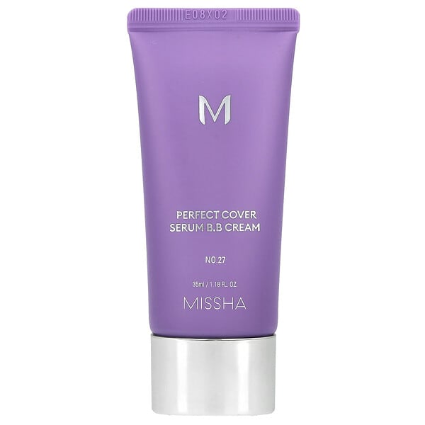Missha, Perfect Cover Serum B.B Cream, No. 27 Honey Beige, 1.18 fl oz (35 ml)