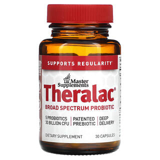 Master Supplements, Theralac, Broad Spectrum Probiotic, 30 Billion CFU, 30 Capsules