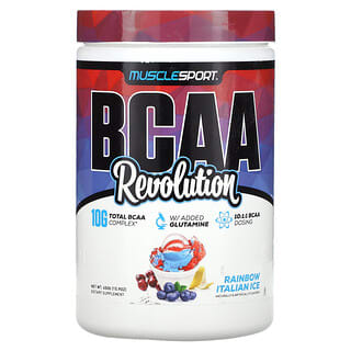 MuscleSport, BCAA Revolution，彩虹義大利冰味，15.9 盎司（450 克）