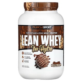 MuscleSport, Lean Whey, Iso-Hydro, Chocolate Ice Cream, 2 lbs (908 g)