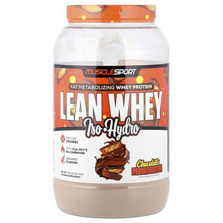 ماسل سبورت‏, مصل اللبن الخالي من الدهون ، ISO-Hydro ، زبدة الفول السوداني بالشيكولاتة ، 2 رطل (908 جم)