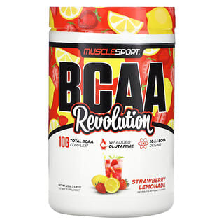 MuscleSport, BCAA, Revolución, Limonada de fresa`` 450 g (15.9 oz)