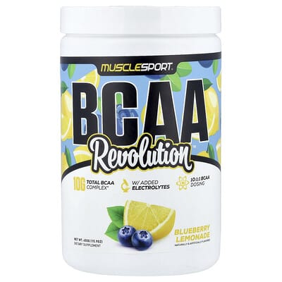 MuscleSport, BCAA Revolution™, Blueberry Lemonade Flavor, 15.9 oz (450 g)