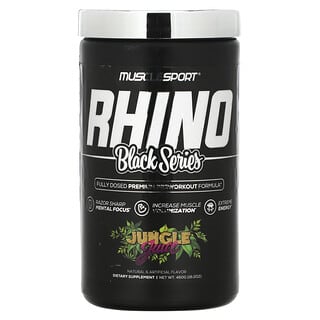 MuscleSport, 黑色系列，Rhino，叢林果汁，16.20 盎司（460 克）