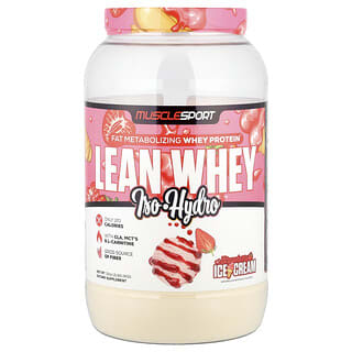 MuscleSport, Lean Whey™, Iso-Hydro™, Strawberry Ice Cream, 2 lbs (910 g)  