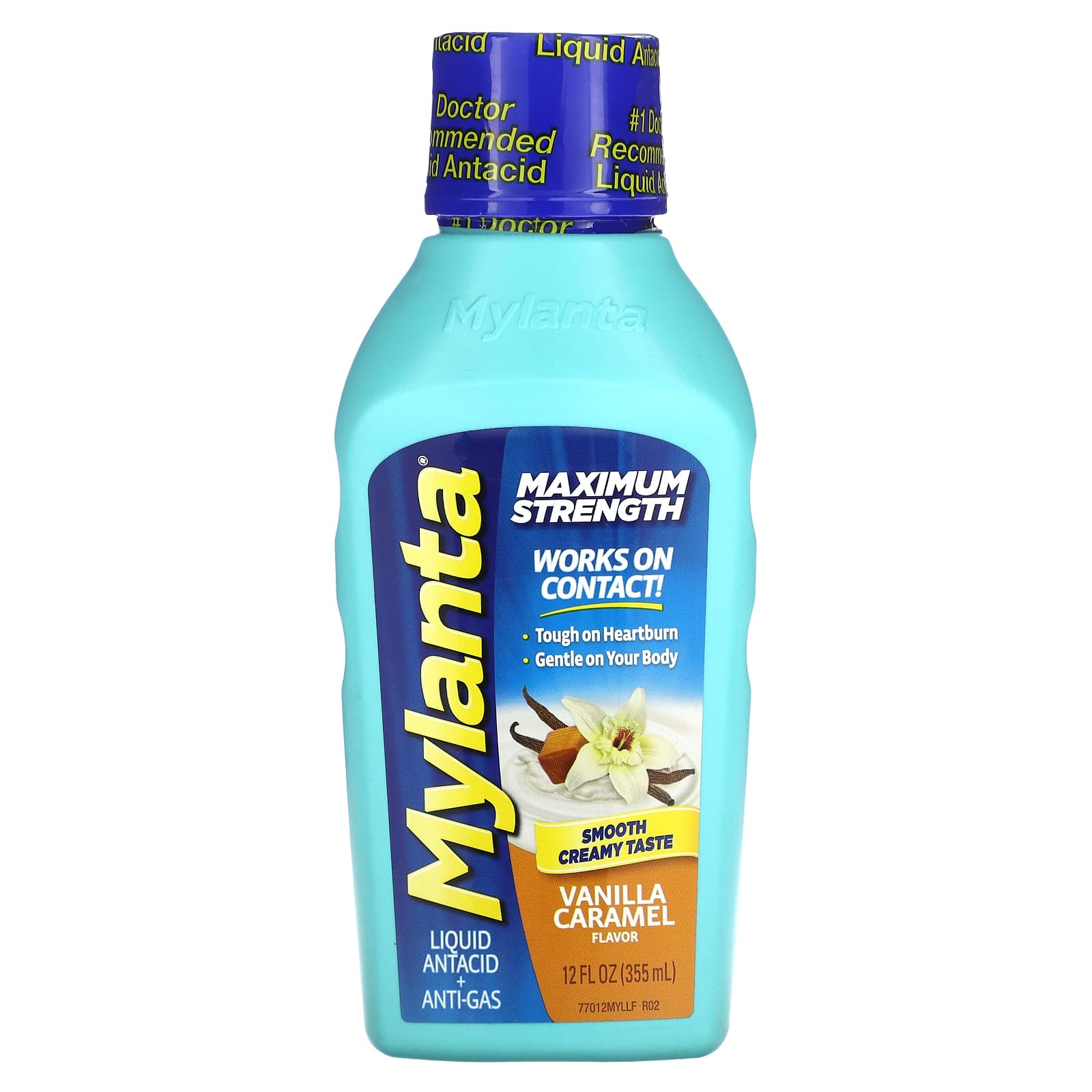 Mylanta, Maximum Strength Liquid Antacid + AntiGas, Vanilla Caramel