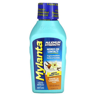 Mylanta, Maximum Strength Liquid Antacid + Anti-Gas, Vanilla Caramel, 12 fl oz (355 ml)